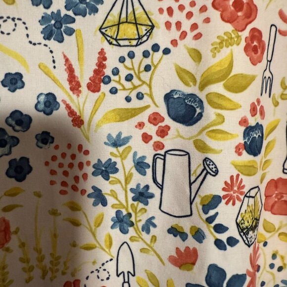 Duluth Trading Co Floral Gardening Print Vented Button Front Shirt Top 2X - Picture 4 of 6